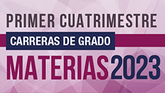 Inscripcin a Materias - Primer Cuatrimestre 2023 